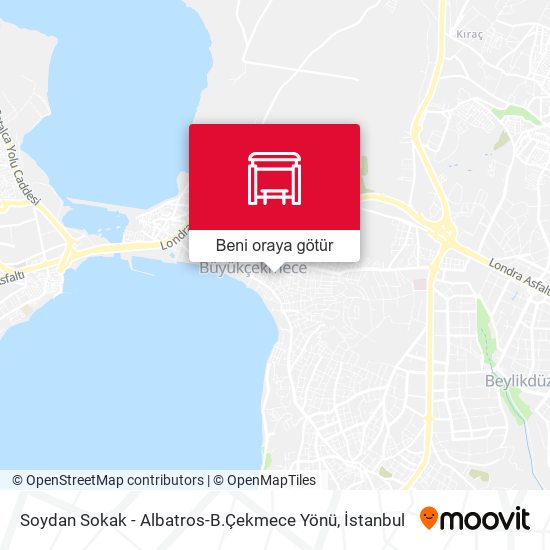 Soydan Sokak - Albatros-B.Çekmece Yönü harita