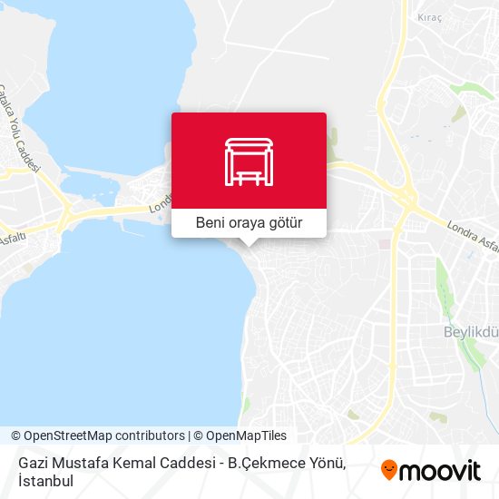 Gazi Mustafa Kemal Caddesi - B.Çekmece Yönü harita