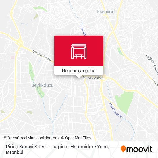 Pirinç Sanayi Sitesi - Gürpinar-Haramidere Yönü harita