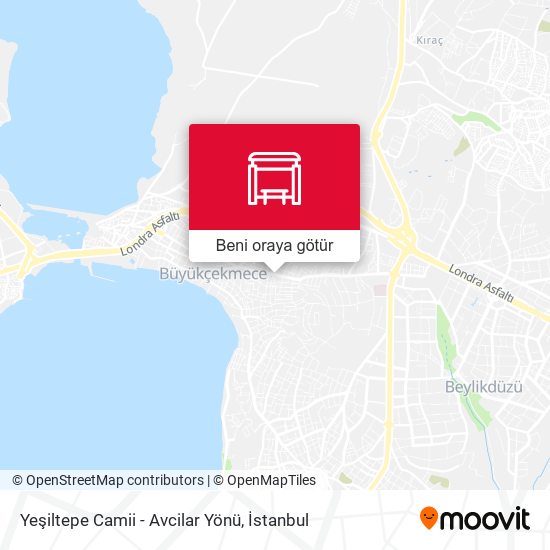 Yeşiltepe Camii - Avcilar Yönü harita