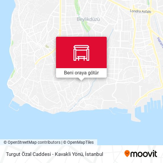 Turgut Özal Caddesi - Kavakli Yönü harita