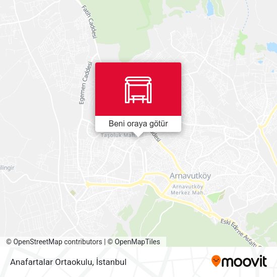 Anafartalar Ortaokulu harita