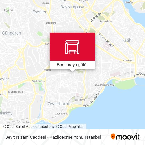 Seyit Nizam Caddesi - Kazliceçme Yönü harita