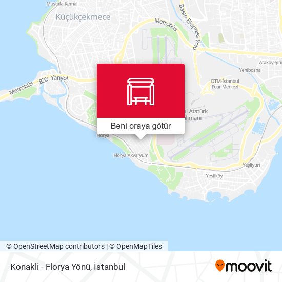 Konakli - Florya Yönü harita