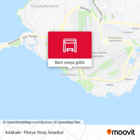 Adakale - Florya Yönü harita