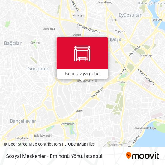 Sosyal Meskenler - Eminönü Yönü harita