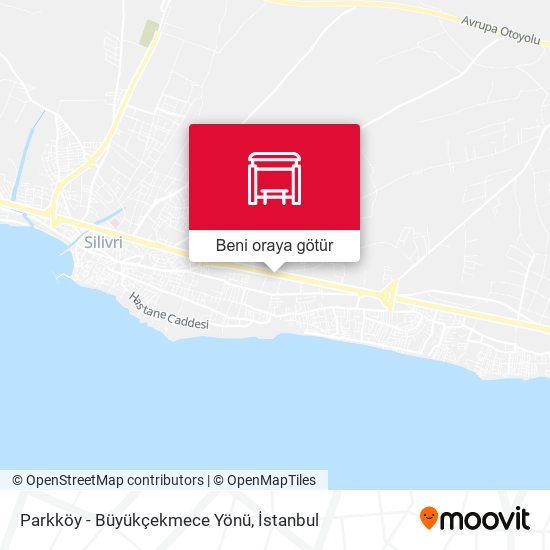 Parkköy - Büyükçekmece Yönü harita