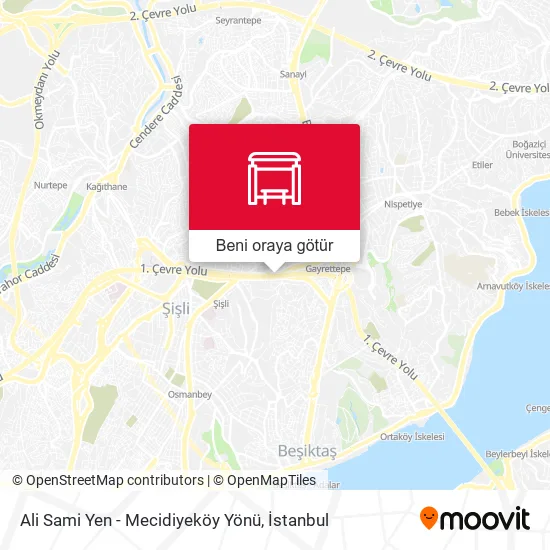 Ali Sami Yen - Mecidiyeköy Yönü harita