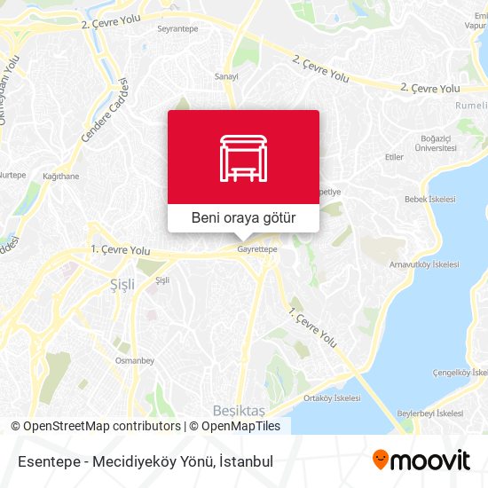 Esentepe - Mecidiyeköy Yönü harita
