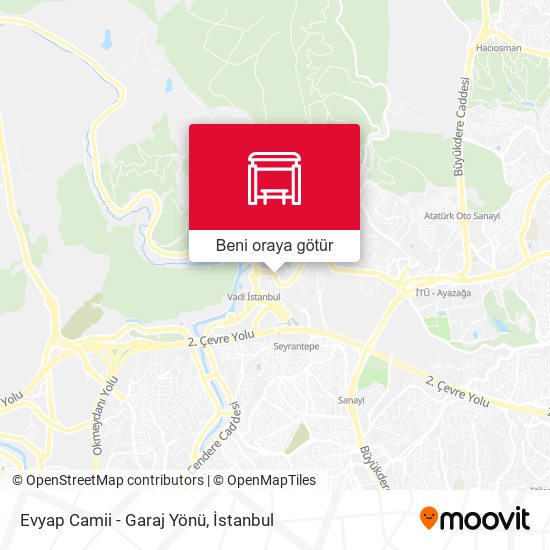 Evyap Camii - Garaj Yönü harita