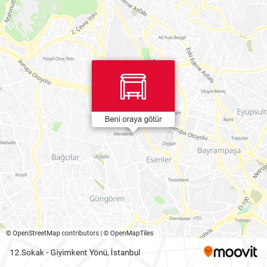 12.Sokak - Giyimkent Yönü harita