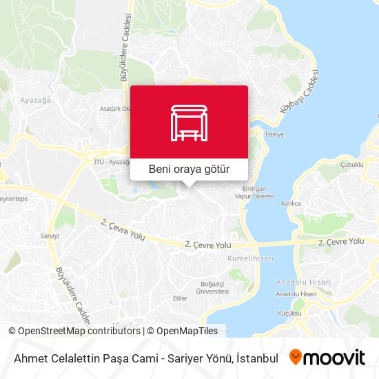 Ahmet Celalettin Paşa Cami - Sariyer Yönü harita