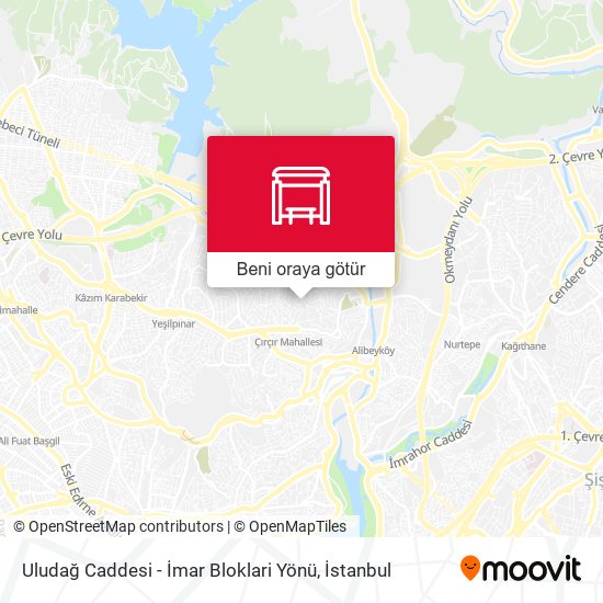 Uludağ Caddesi - İmar Bloklari Yönü harita