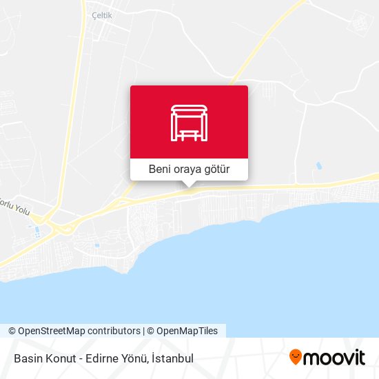 Basin Konut - Edirne Yönü harita