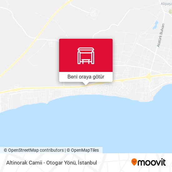 Altinorak Camii - Otogar Yönü harita