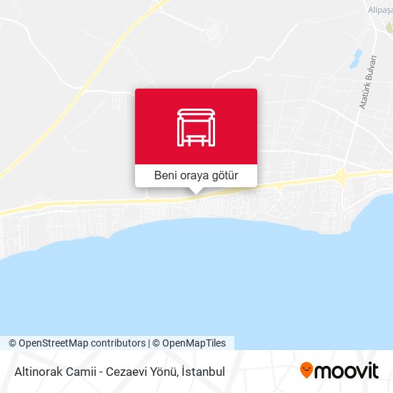 Altinorak Camii - Cezaevi Yönü harita