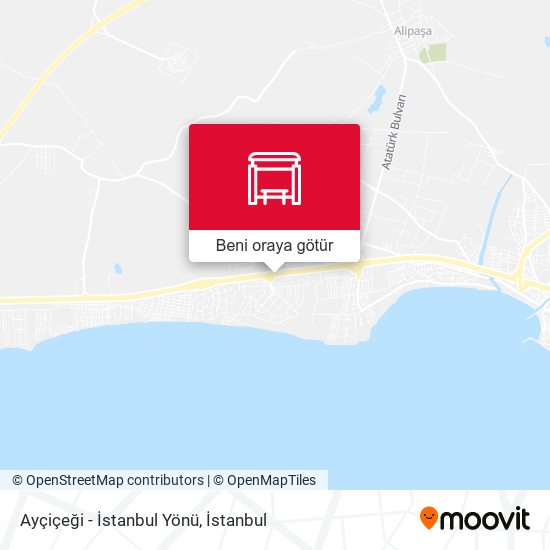 Ayçiçeği - İstanbul Yönü harita
