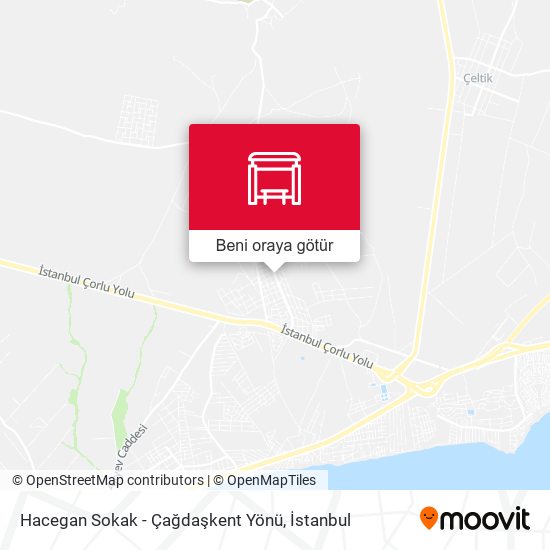 Hacegan Sokak - Çağdaşkent Yönü harita
