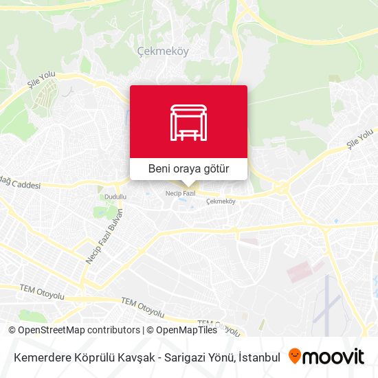 Kemerdere Köprülü Kavşak - Sarigazi Yönü harita