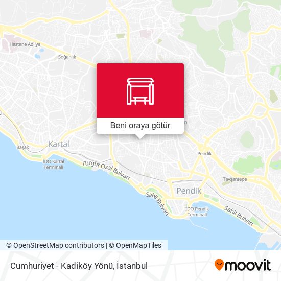 Cumhuriyet - Kadiköy Yönü harita