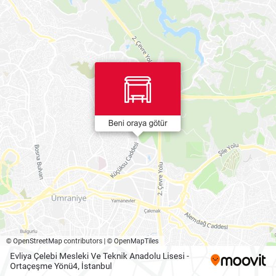 Evliya Çelebi Mesleki Ve Teknik Anadolu Lisesi - Ortaçeşme Yönü4 harita