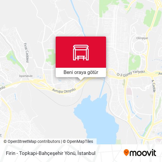 Firin - Topkapi-Bahçeşehir Yönü harita