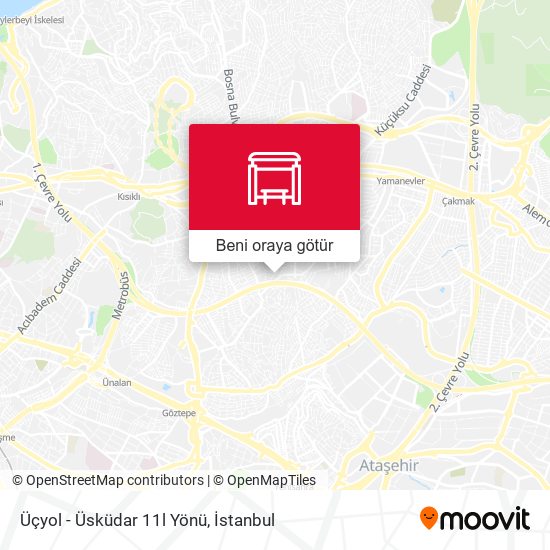 Üçyol - Üsküdar 11l Yönü harita