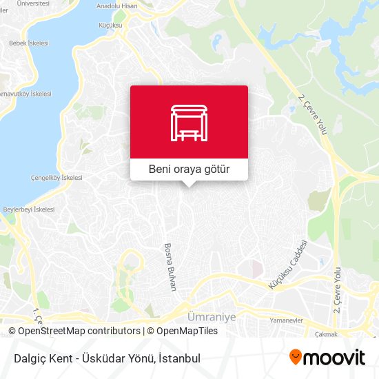 Dalgiç Kent - Üsküdar Yönü harita