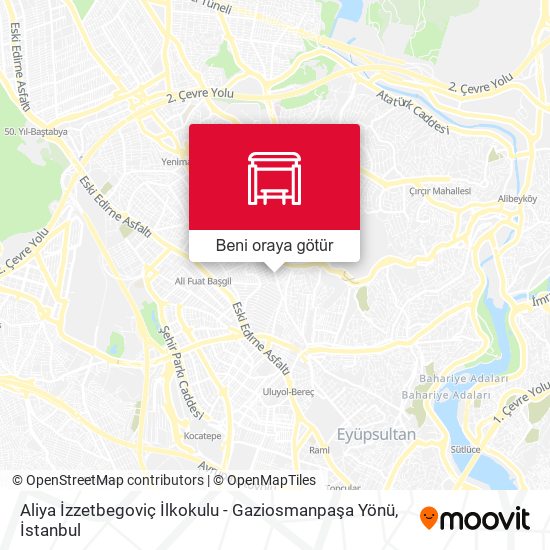 Aliya İzzetbegoviç İlkokulu - Gaziosmanpaşa Yönü harita