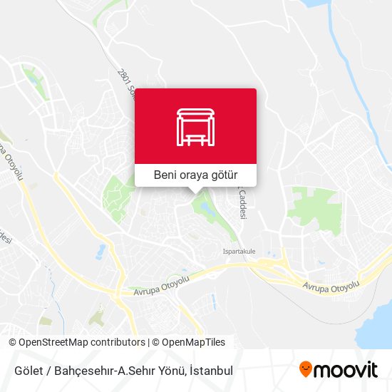Gölet / Bahçesehır-A.Sehır Yönü harita