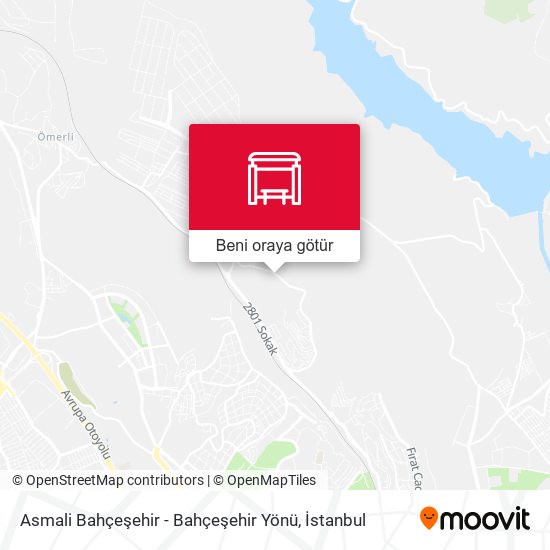 Asmali Bahçeşehir - Bahçeşehir Yönü harita