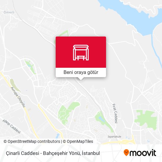 Çinarli Caddesi - Bahçeşehir Yönü harita