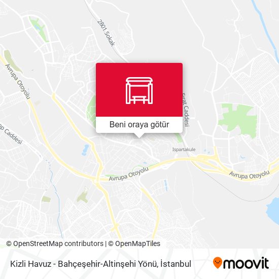 Kizli Havuz - Bahçeşehir-Altinşehi Yönü harita