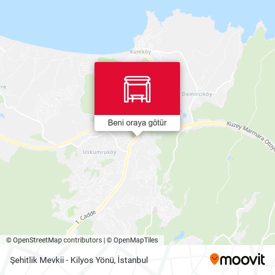 Şehitlik Mevkii - Kilyos Yönü harita