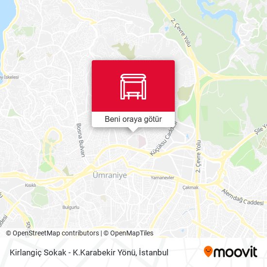 Kirlangiç Sokak - K.Karabekir Yönü harita