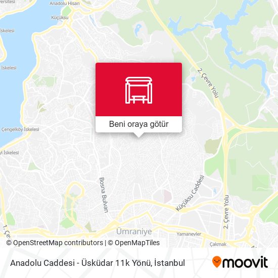 Anadolu Caddesi - Üsküdar 11k Yönü harita