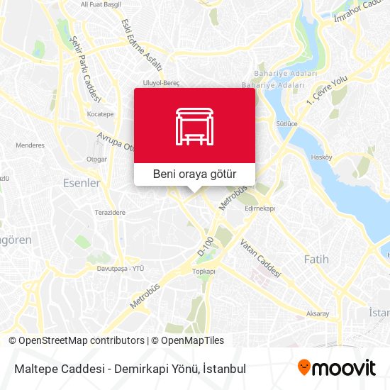 Maltepe Caddesi - Demirkapi Yönü harita