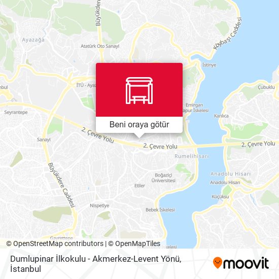 Dumlupinar İlkokulu - Akmerkez-Levent Yönü harita
