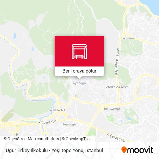 Uğur Erkey İlkokulu - Yeşiltepe Yönü harita