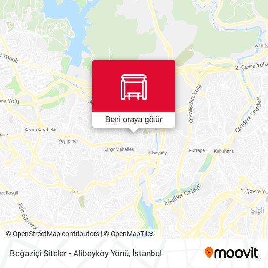 Boğaziçi Siteler - Alibeyköy Yönü harita