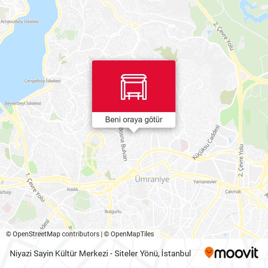 Niyazi Sayin Kültür Merkezi - Siteler Yönü harita