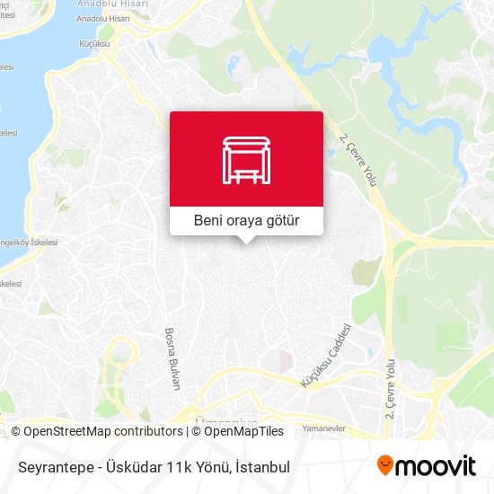 Seyrantepe - Üsküdar 11k Yönü harita
