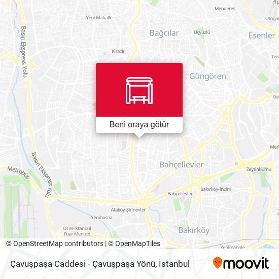 Çavuşpaşa Caddesi - Çavuşpaşa Yönü harita