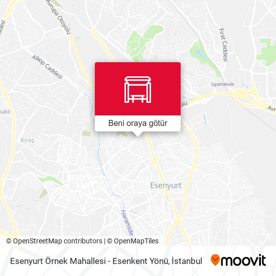 Esenyurt Örnek Mahallesi - Esenkent Yönü harita