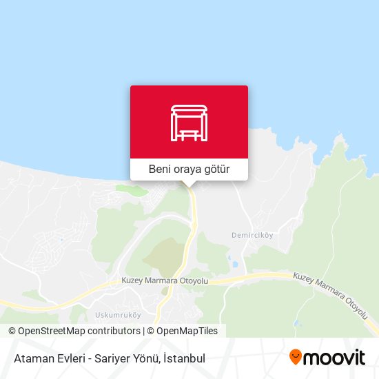 Ataman Evleri - Sariyer Yönü harita