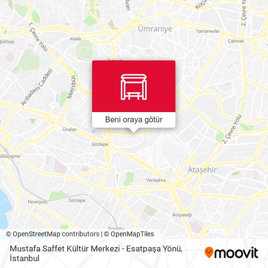 Mustafa Saffet Kültür Merkezi - Esatpaşa Yönü harita