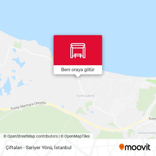 Çiftalan - Sariyer Yönü harita