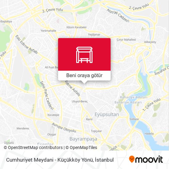 Cumhuriyet Meydani - Küçükköy Yönü harita