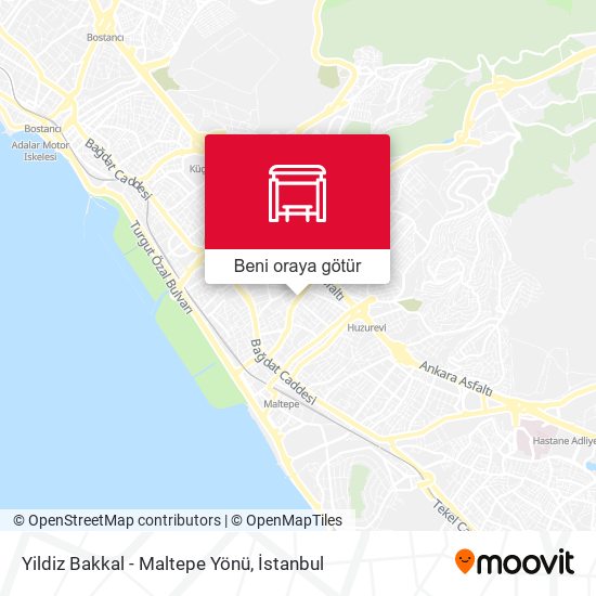 Yildiz Bakkal - Maltepe Yönü harita