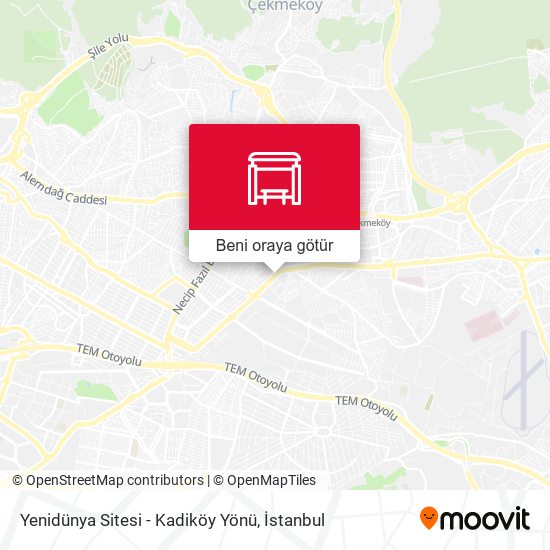 Yenidünya Sitesi - Kadiköy Yönü harita